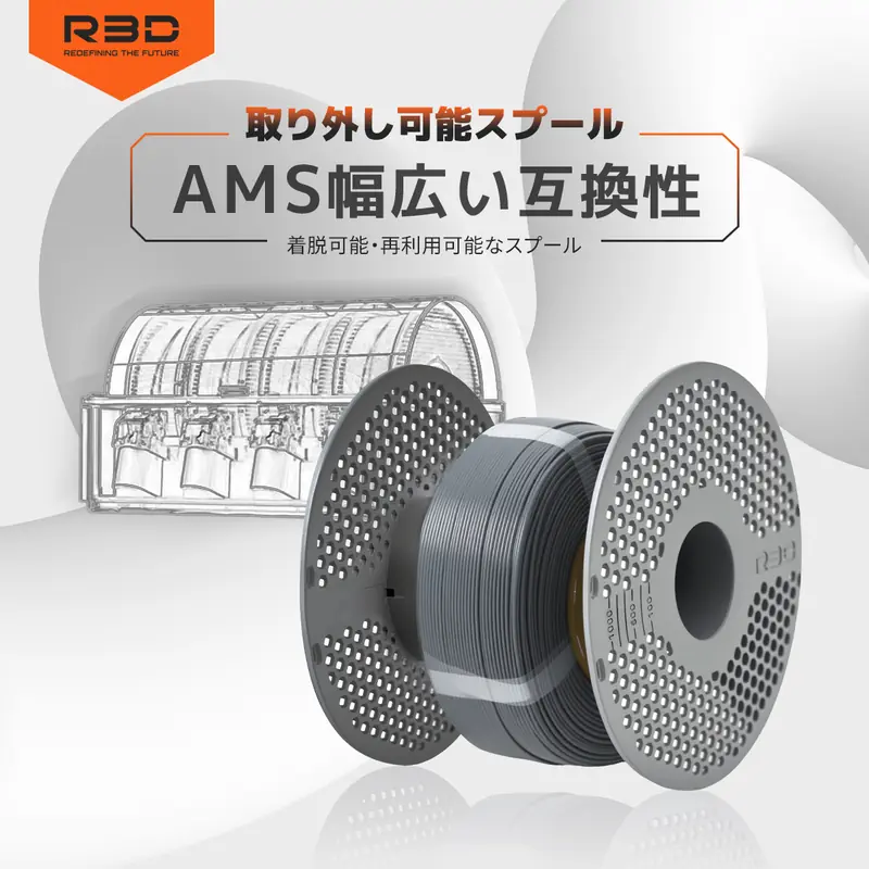 3Dプリンター用 取り外し可能なスプール