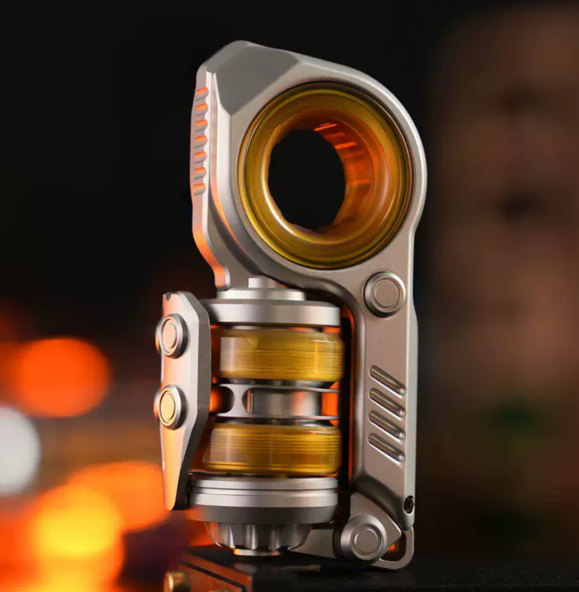 震旦ステンレス EDC ストレス解消トイ 音叉プッシュパッド 複合指先コマ ラチェットスイングストレス解消玩具