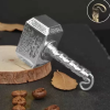 金属製ミニミョルニルキーホルダー 回転指先コマ マーベルグッズ 男性向けストレス解消 - ブライトシルバー / Bright Silver