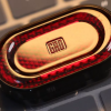 発糕宝石ストレートプッシュカード オリジナル EDC ストレス解消トイ 宝石カット面 薄型金属指先遊びストレス解消玩具 - 赤 / Red