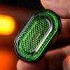 発糕宝石ストレートプッシュカード オリジナル EDC ストレス解消トイ 宝石カット面 薄型金属指先遊びストレス解消玩具 - 緑 / Green