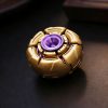 フルメタルアーマージャイロ メカスタイル展開式指先ジャイロ 真鍮アルミ複合構造 CNC 精密切削メカニカルトイ 大人向け卓上 EDC ストレス解消グッズ コレクション級メタルトイ 男性向けギフト 複数カラー展開 - ベーシック版ゴールド / Basic Gold