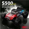 S300/S500 1/16 四駆 RC オフロードトラック 30km/h 高速ラジコンカー 2.4G 全比例リモコン 金属駆動軸 防滴 ESC 独立サスペンション 大人・12 歳以上ティーン向けホビー 全地形対応 2 種車体デザイン - S500 レッドブルー / Red Blue