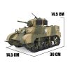 COOLBANK G2079 1/16 第二次世界大戦 M5A1 スチュアート軽戦車 2.4GHz 15ch フルプロポラジコン 360° 砲塔回転 砲撃リコイル・発光・実車サウンド 遠隔発煙機能 双流動力金属ギア 4 種軍用塗装 軍事ファン・RC コレクター向け 大人向け軍事 RC コレクションモデル - ツートンカモフラージュ / Two‑Tone Camouflage
