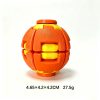 青年サイズ 3D プリント押しスピナーボールは工業 PLA 素材一体くり抜き造形、押す回す 2WAY メカ操作、静音構造でオフィス・自習デスクに最適。ロゴ・カラーカスタマイズ OEM 対応、EDC コレクション・企業ノベルティに人気の手作りフィジェットです。 - オレンジイエロー（1個） / Orange Yellow (1 piece)