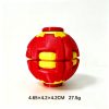 青年サイズ 3D プリント押しスピナーボールは工業 PLA 素材一体くり抜き造形、押す回す 2WAY メカ操作、静音構造でオフィス・自習デスクに最適。ロゴ・カラーカスタマイズ OEM 対応、EDC コレクション・企業ノベルティに人気の手作りフィジェットです。 - レッドイエロー（1個） / Red Yellow (1 piece)
