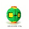 青年サイズ 3D プリント押しスピナーボールは工業 PLA 素材一体くり抜き造形、押す回す 2WAY メカ操作、静音構造でオフィス・自習デスクに最適。ロゴ・カラーカスタマイズ OEM 対応、EDC コレクション・企業ノベルティに人気の手作りフィジェットです。 - グリーンイエロー（1個） / Green Yellow (1 piece)