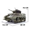 COOLBANK G2079 1/16 第二次世界大戦 M5A1 スチュアート軽戦車 2.4GHz 15ch フルプロポラジコン 360° 砲塔回転 砲撃リコイル・発光・実車サウンド 遠隔発煙機能 双流動力金属ギア 4 種軍用塗装 軍事ファン・RC コレクター向け 大人向け軍事 RC コレクションモデル - プリシェード / Pre‑shading